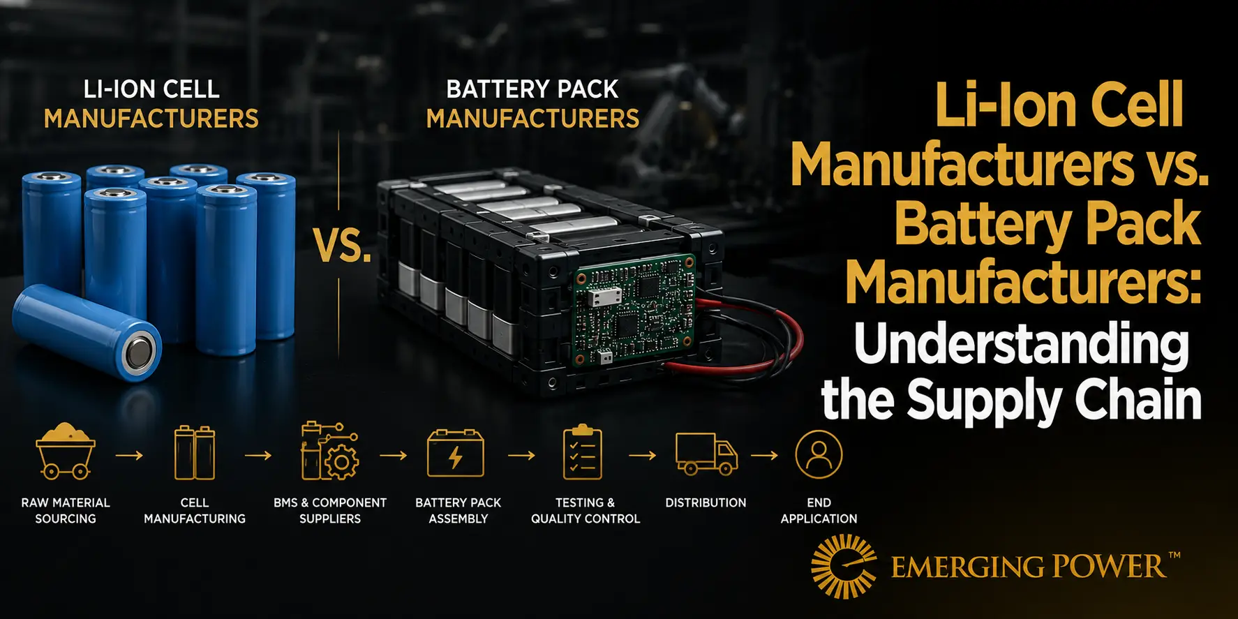 Li-Ion Cell Manufacturers vs. Battery Pack Manufacturers: Understanding the Supply Chain