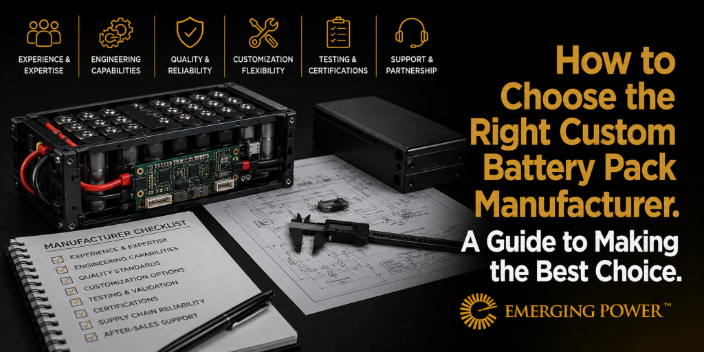 How to choose the right custom battery pack manufacturer for OEM applications