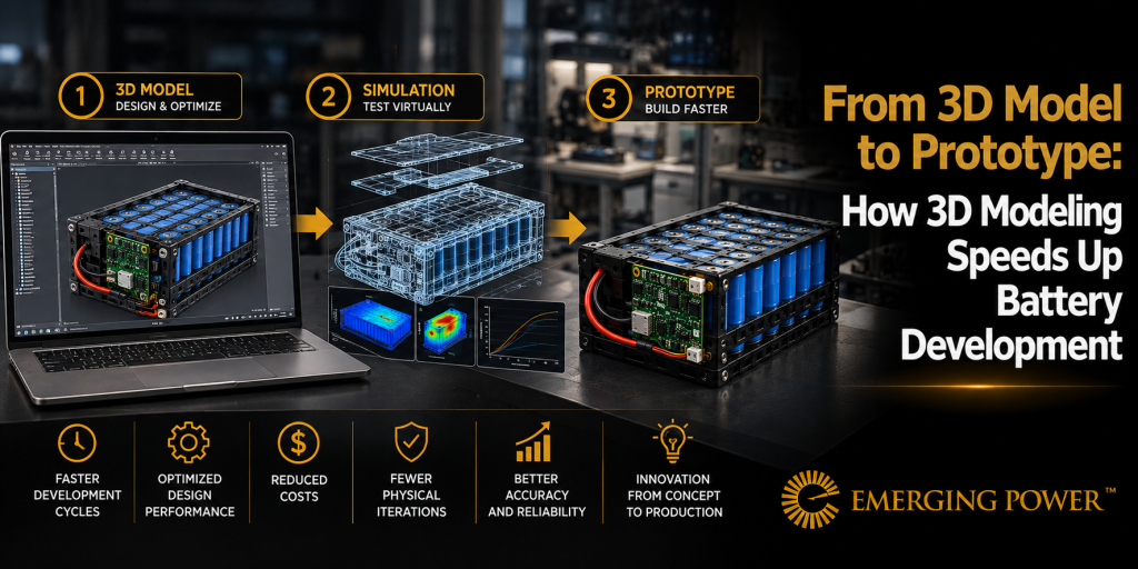 From 3D Model to Prototype: How 3D Modeling Speeds Up Battery Development
